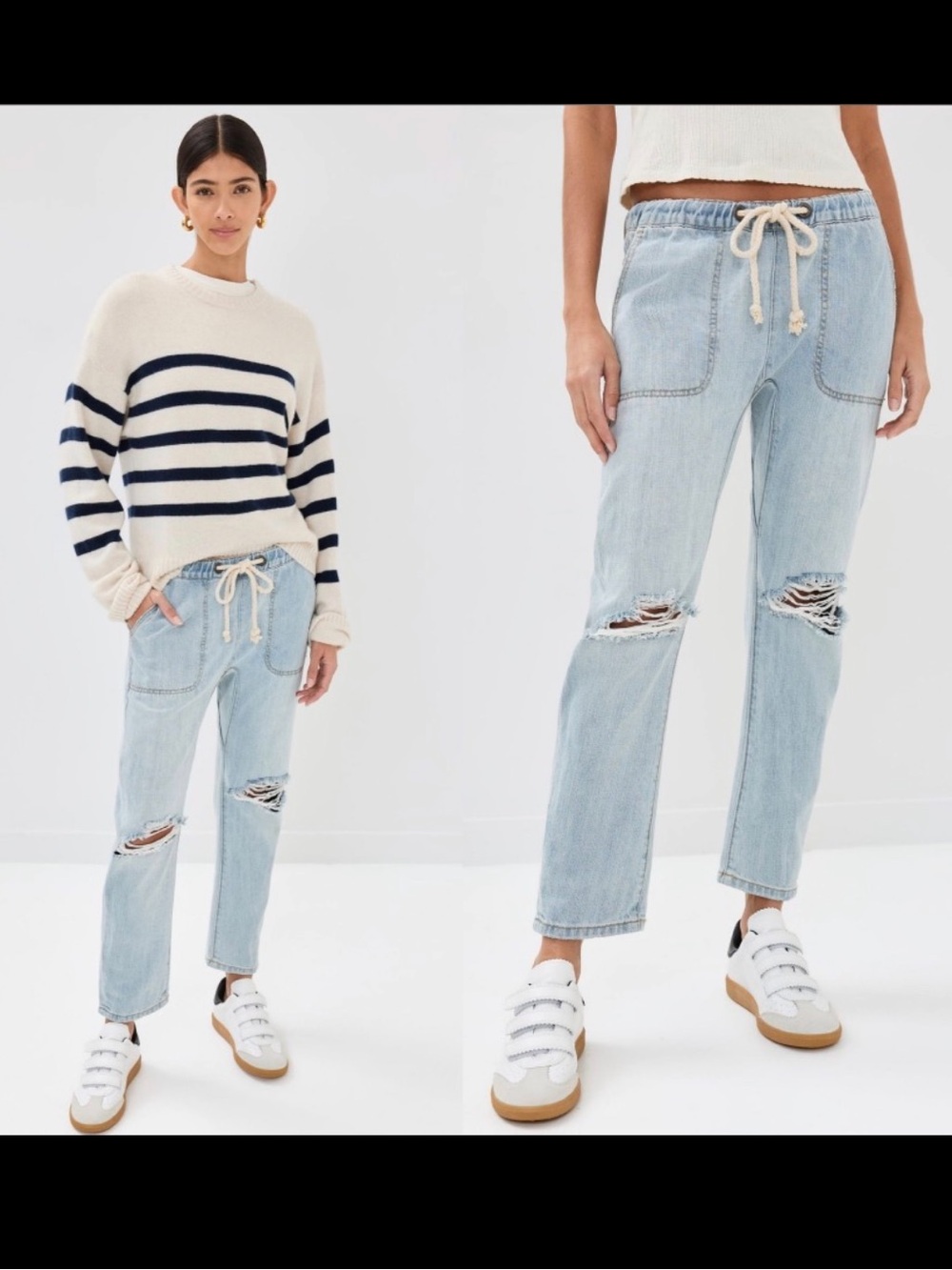 NWT One Teaspoon $145 shabbies drawstring boyfriend jean size XXS (oversized)